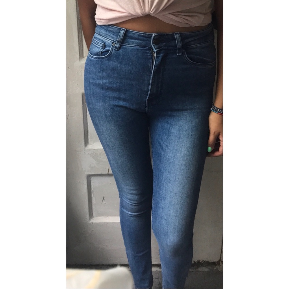 Zara Blue High waisted jeans